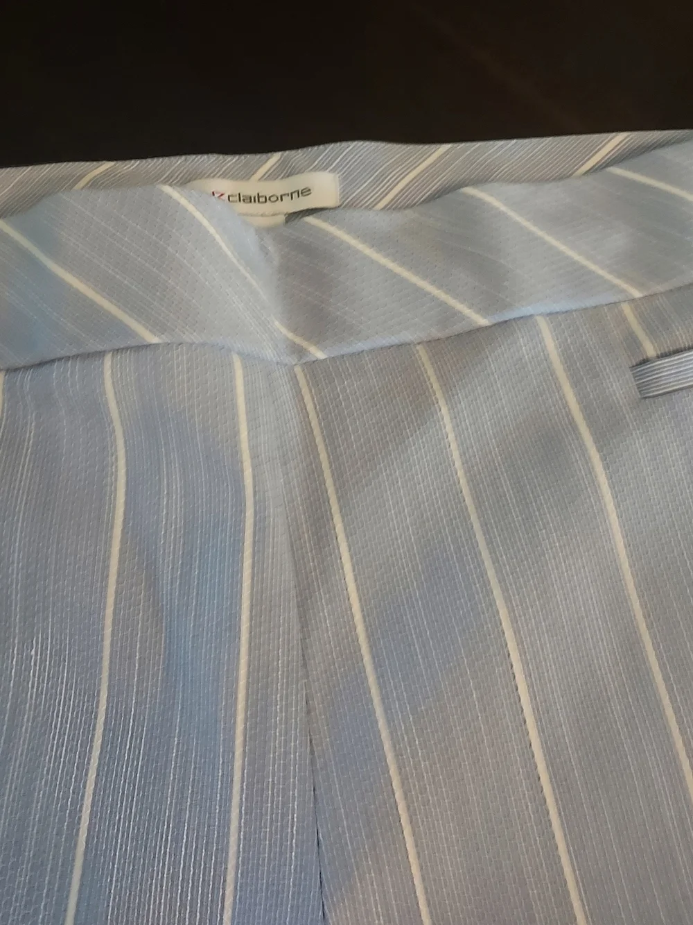 Claiborne Light Blue Pinstripe Wide-Leg Pants - Picture 4 of 13